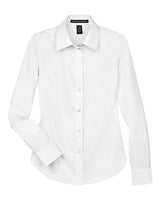 Devon & Jones DG530W Ladies' Crown Woven Collection Solid Stretch Twill #color_WHITE