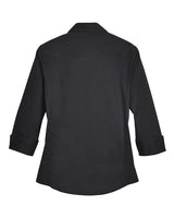 Devon & Jones DP625W Ladies' Perfect Fit 3/4-Sleeve Stretch Poplin Blouse #color_BLACK
