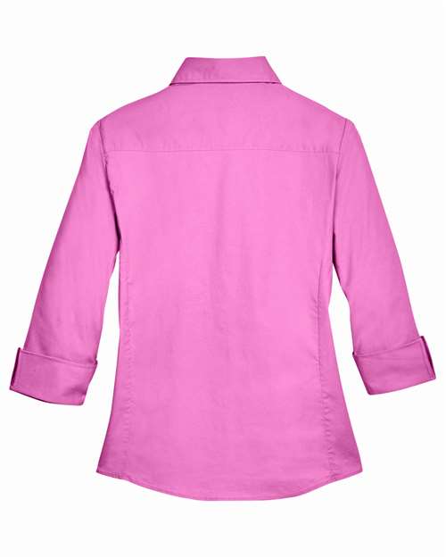 Devon & Jones DP625W Ladies' Perfect Fit 3/4-Sleeve Stretch Poplin Blouse #color_CHARITY PINK