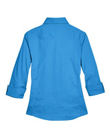 Devon & Jones DP625W Ladies' Perfect Fit 3/4-Sleeve Stretch Poplin Blouse #color_FRENCH BLUE