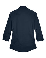 Devon & Jones DP625W Ladies' Perfect Fit 3/4-Sleeve Stretch Poplin Blouse #color_NAVY