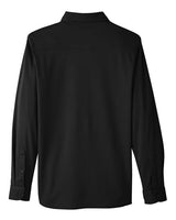 Devon & Jones DG20Z Men's CrownLux Performance Plaited Button-Down Shirt #color_BLACK