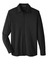 Devon & Jones DG20Z Men's CrownLux Performance Plaited Button-Down Shirt #color_BLACK