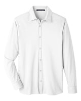 Devon & Jones DG20Z Men's CrownLux Performance Plaited Button-Down Shirt #color_WHITE