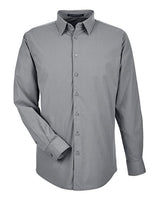 Devon & Jones DG535 CrownLux Performance Men's Tonal Mini Check Shirt #color_GRAPHITE