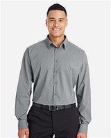 Devon & Jones DG535 CrownLux Performance Men's Tonal Mini Check Shirt #color_GRAPHITE