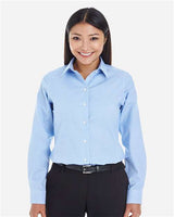 Devon & Jones DG532W Ladies' Crown Woven CCollection Royal Dobby Shirt #color_FRENCH BLUE