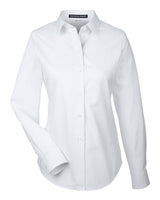 Devon & Jones DG532W Ladies' Crown Woven CCollection Royal Dobby Shirt #color_WHITE