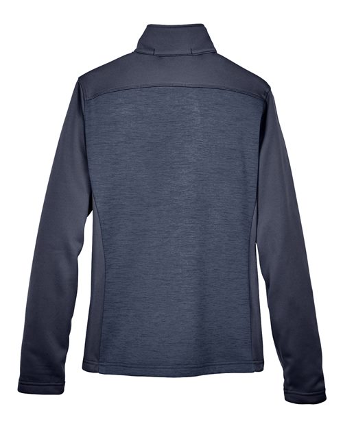 Devon & Jones DG796W Ladies' Newbury Colorblock Mlange Fleece Full-Zip #color_NAVY/ NAVY HTHR