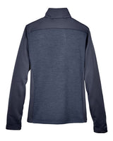 Devon & Jones DG796W Ladies' Newbury Colorblock Mlange Fleece Full-Zip #color_NAVY/ NAVY HTHR