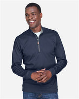 Devon & Jones DG479 Men's DRYTEC20 Performance Quarter-Zip #color_NVY/ GR HT/ GRAP