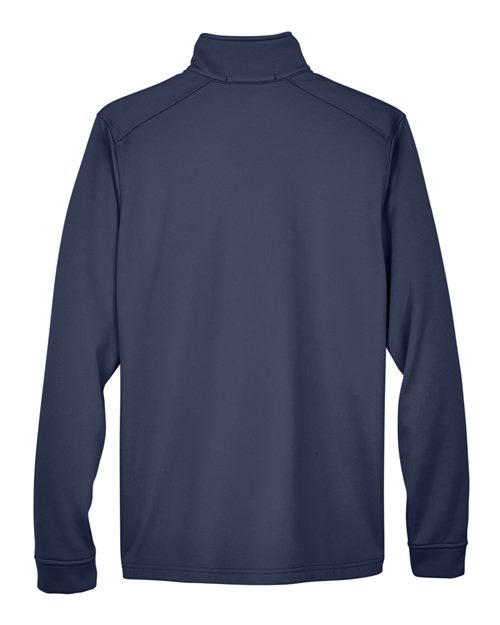 Devon & Jones DG796 Men's Newbury Colorblock Mlange Fleece Full-Zip #color_NAVY/ NAVY HTHR