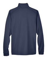 Devon & Jones DG796 Men's Newbury Colorblock Mlange Fleece Full-Zip #color_NAVY/ NAVY HTHR