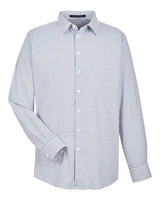 Devon & Jones DG540 CrownLux Performance Men's Micro Windowpane Shirt #color_NAVY/ WHITE