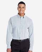 Devon & Jones DG540 CrownLux Performance Men's Micro Windowpane Shirt #color_NAVY/ WHITE