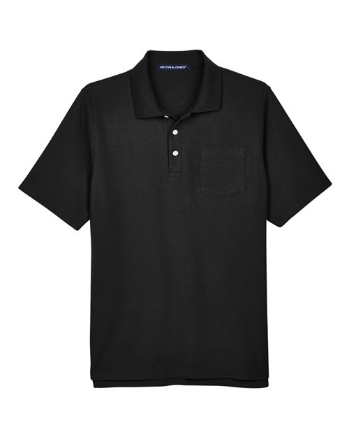 Devon & Jones DG150P Men's DRYTEC20 Performance Pocket Polo #color_BLACK