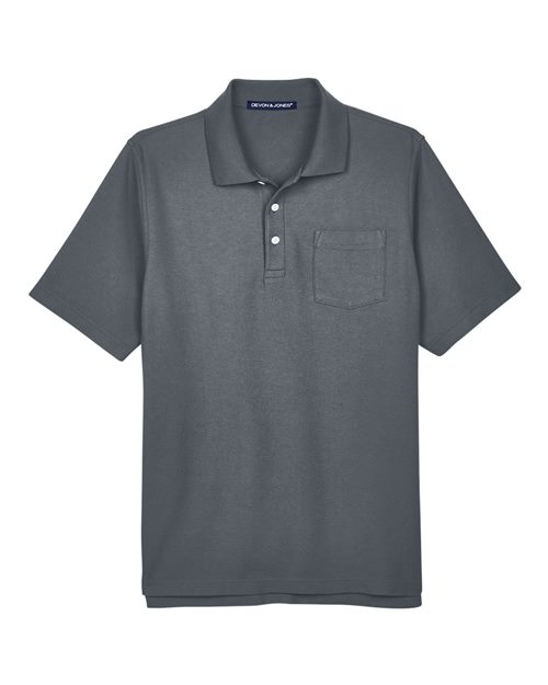 Devon & Jones DG150P Men's DRYTEC20 Performance Pocket Polo #color_GRAPHITE
