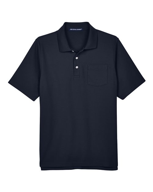 Devon & Jones DG150P Men's DRYTEC20 Performance Pocket Polo #color_NAVY