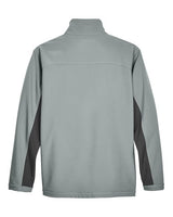 Devon & Jones D997 Men's Soft Shell Colorblock Jacket #color_CHARCL/ DK CHRCL