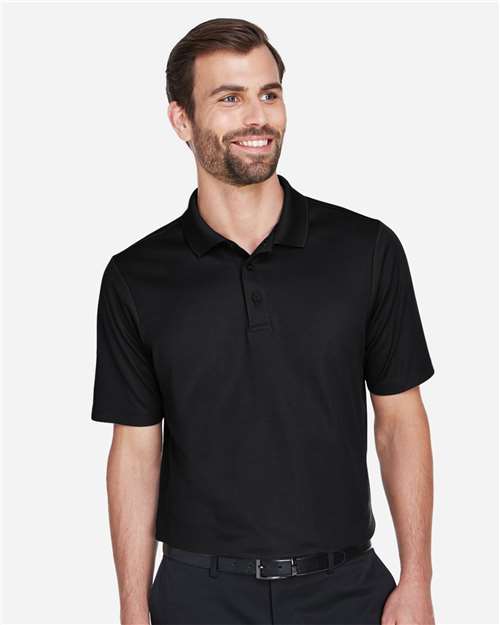 Devon & Jones DG20T CrownLux Performance Men's Tall Plaited Polo #color_BLACK