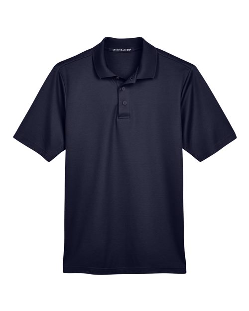 Devon & Jones DG20T CrownLux Performance Men's Tall Plaited Polo #color_NAVY