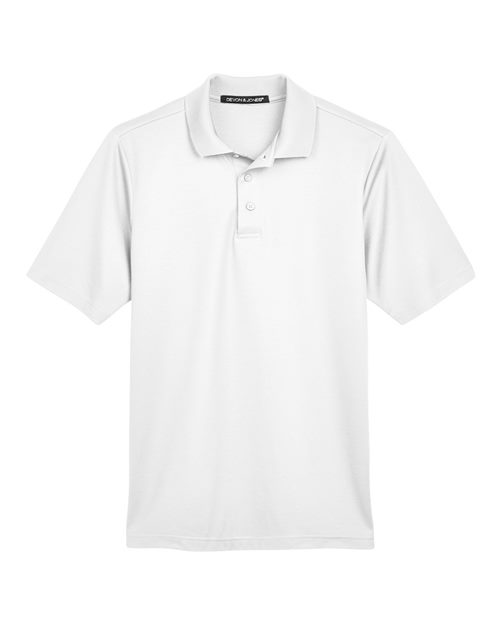 Devon & Jones DG20T CrownLux Performance Men's Tall Plaited Polo #color_WHITE