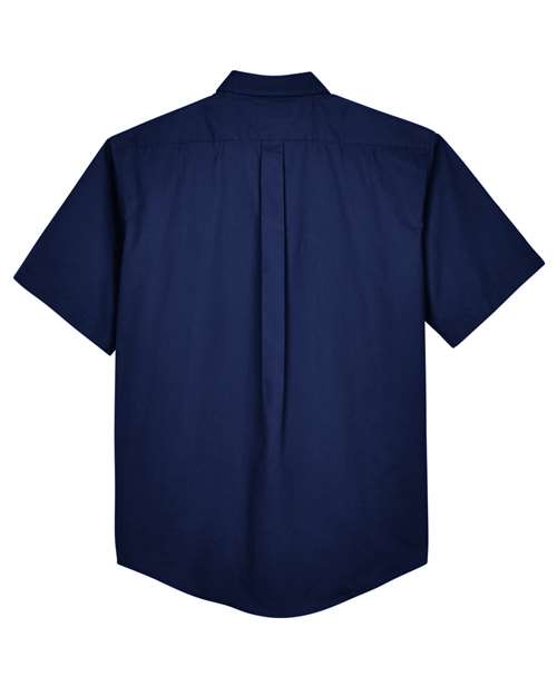 Core 365 88194T Men's Tall Optimum Short-Sleeve Twill Shirt #color_CLASSIC NAVY