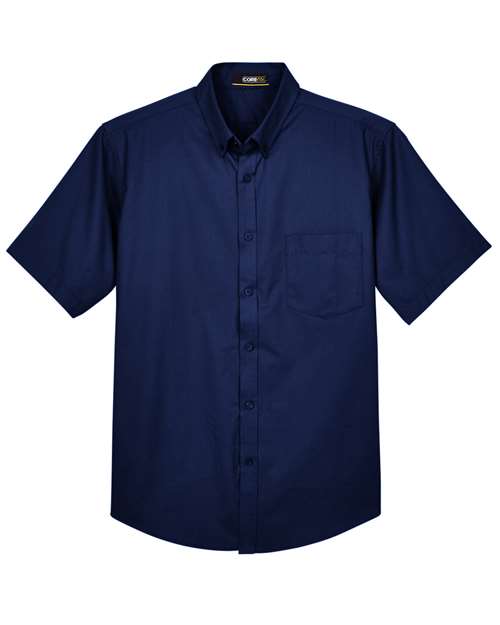 Core 365 88194T Men's Tall Optimum Short-Sleeve Twill Shirt #color_CLASSIC NAVY