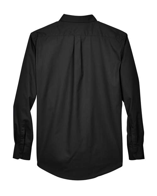 Core 365 88193T Men's Tall Operate Long-Sleeve Twill Shirt #color_BLACK
