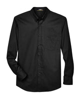 Core 365 88193T Men's Tall Operate Long-Sleeve Twill Shirt #color_BLACK