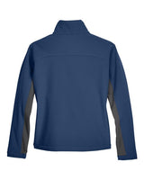 Devon & Jones D997W Ladies' Soft Shell Colorblock Jacket #color_NAVY/ DK CHRCOAL