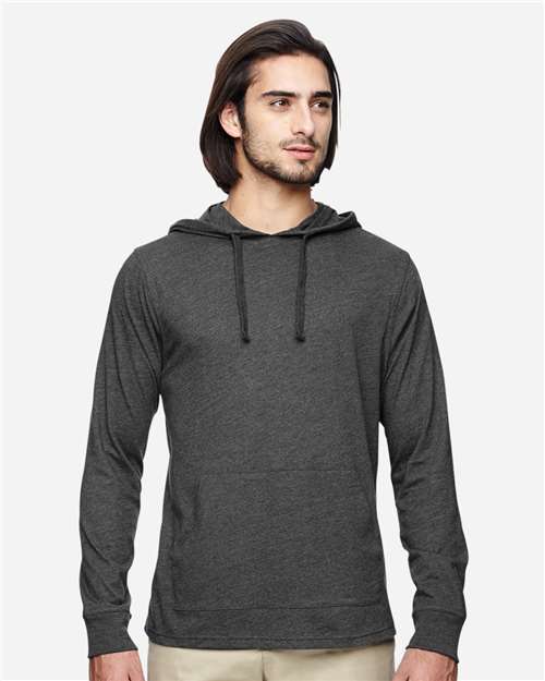 econscious EC1085 Unisex Blended Eco Jersey Pullover Hoodie #color_CHARCOAL/ BLACK
