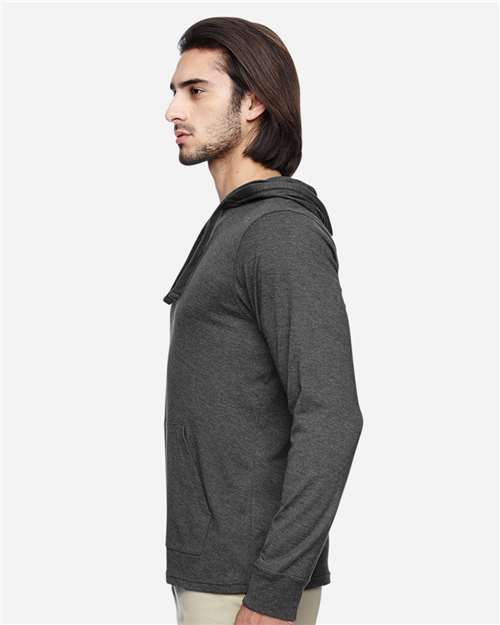 econscious EC1085 Unisex Blended Eco Jersey Pullover Hoodie #color_CHARCOAL/ BLACK