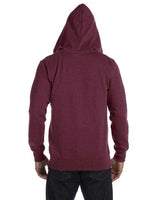 econscious EC5680 Men's Organic/Recycled Heathered Full-Zip Hooded Sweatshirt #color_BERRY