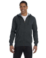 econscious EC5680 Men's Organic/Recycled Heathered Full-Zip Hooded Sweatshirt #color_CHARCOAL