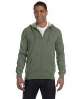 econscious EC5680 Men's Organic/Recycled Heathered Full-Zip Hooded Sweatshirt #color_MILITARY GREEN