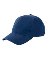 Big Accessories BX002 6-Panel Brushed Twill Structured Cap #color_NAVY