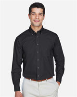 Devon & Jones D620T Men's Tall Crown Woven Collection Solid Broadcloth #color_BLACK
