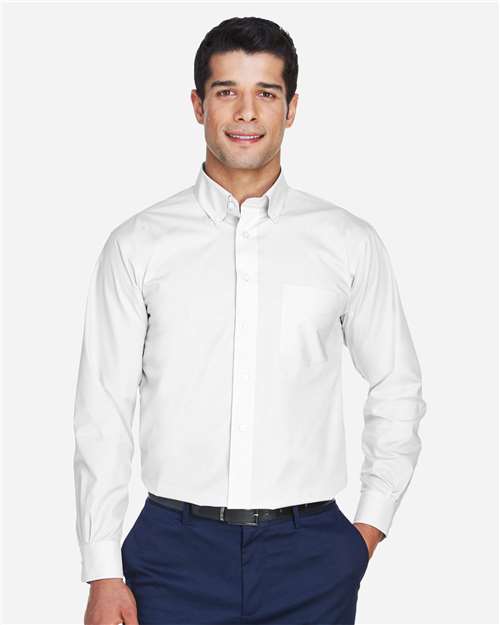 Devon & Jones D620T Men's Tall Crown Woven Collection Solid Broadcloth #color_WHITE