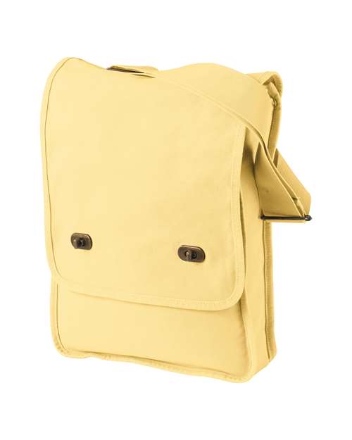 Authentic Pigment 1902 Pigment-Dyed Canvas Field Bag #color_GOLDENROD