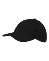 Big Accessories BX001Y Youth 6-Panel Brushed Twill Unstructured Cap #color_BLACK