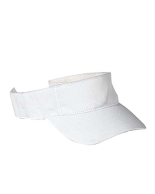 Big Accessories BX006 Cotton Twill Visor #color_WHITE