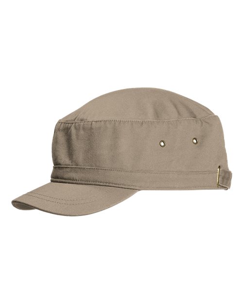 Big Accessories BA501 Short Bill Cadet Cap #color_KHAKI