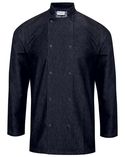 Artisan Collection by Reprime RP660 Unisex Denim Chef's Coat #color_BLACK DENIM