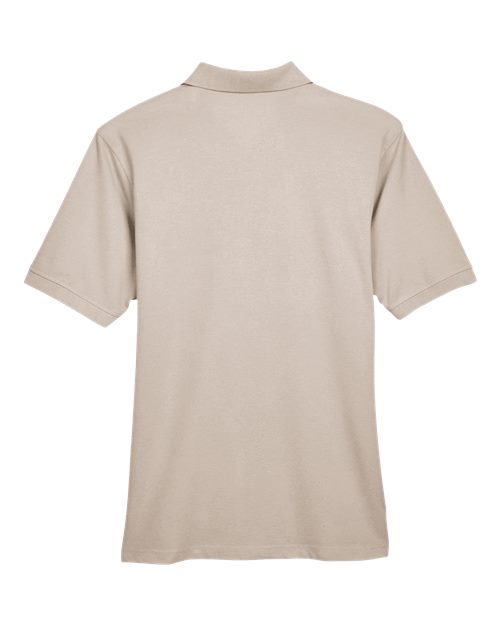 Harriton M265 Men's 5.6 oz. Easy Blend Polo #color_STONE