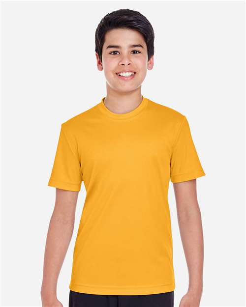Team 365 TT11Y Youth Zone Performance T-Shirt #color_SP ATHLETIC GOLD