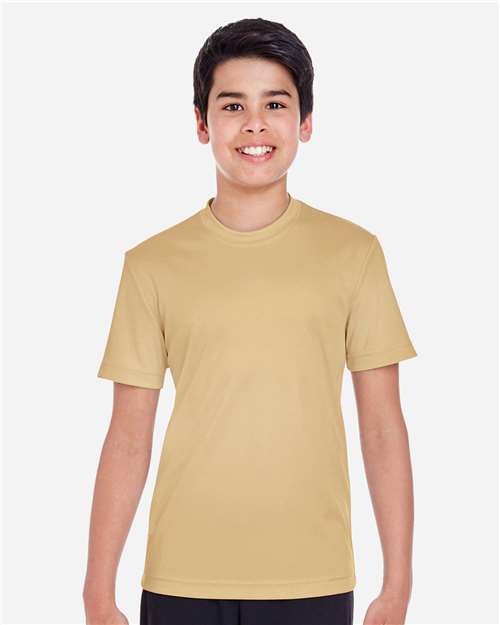 Team 365 TT11Y Youth Zone Performance T-Shirt #color_SPORT VEGAS GOLD