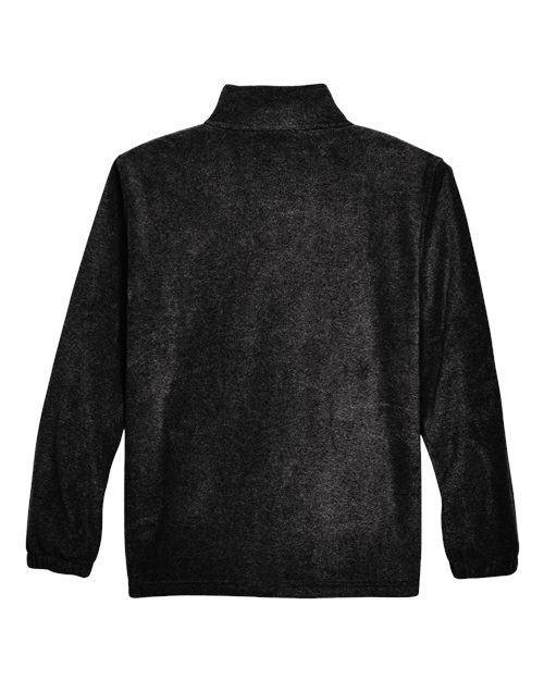 Harriton M990 Men's 8 oz. Full-Zip Fleece #color_BLACK
