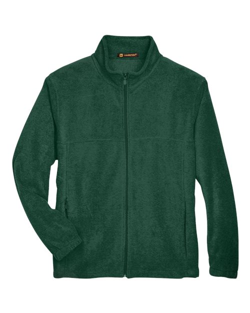 Harriton M990 Men's 8 oz. Full-Zip Fleece #color_HUNTER