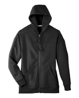 Team 365 TT95 Men's Zone HydroSport Heavyweight Full-Zip Hooded Sweatshirt #color_BLACK